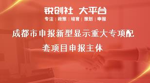 成都市申報新型顯示重大專項(xiàng)配套項(xiàng)目申報主體獎補(bǔ)政策