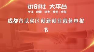 成都市武侯區(qū)創(chuàng)新創(chuàng)業(yè)載體申報書獎補政策