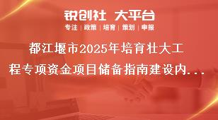 都江堰市2025年培育壯大工程專項(xiàng)資金項(xiàng)目儲(chǔ)備指南建設(shè)內(nèi)容獎(jiǎng)補(bǔ)政策