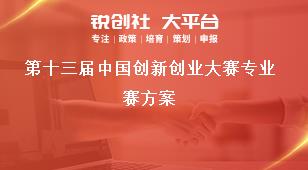 第十三屆中國(guó)創(chuàng)新創(chuàng)業(yè)大賽專(zhuān)業(yè)賽方案獎(jiǎng)補(bǔ)政策