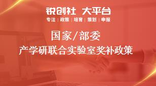國家/部委產學研聯(lián)合實驗室獎補政策