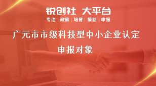廣元市市級科技型中小企業(yè)認定申報對象獎補政策