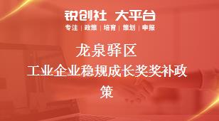 龍泉驛區(qū)工業(yè)企業(yè)穩(wěn)規(guī)成長(zhǎng)獎(jiǎng)相關(guān)配套獎(jiǎng)補(bǔ)政策