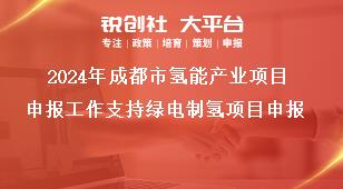 2024年成都市氫能產(chǎn)業(yè)項(xiàng)目申報(bào)工作支持綠電制氫項(xiàng)目申報(bào)獎(jiǎng)補(bǔ)政策