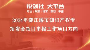 2024年都江堰市知識產(chǎn)權(quán)專項資金項目申報工作項目方向獎補政策