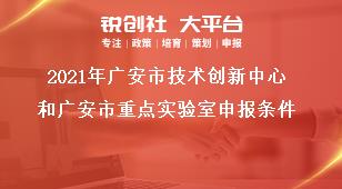 2021年廣安市技術創(chuàng)新中心和廣安市重點實驗室申報條件獎補政策