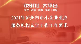 2021年瀘州市中小企業(yè)重點(diǎn)服務(wù)機(jī)構(gòu)認(rèn)定工作工作要求獎補(bǔ)政策