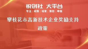 攀枝花市高新技術(shù)企業(yè)獎勵支持政策獎補政策
