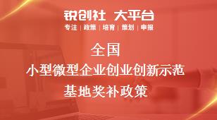 全國小型微型企業(yè)創(chuàng)業(yè)創(chuàng)新示范基地相關配套獎補政策
