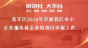 青羊區(qū)2024年開展我區(qū)中小企業(yè)服務(wù)體系補(bǔ)助項(xiàng)目申報(bào)工作聯(lián)系方式獎(jiǎng)補(bǔ)政策