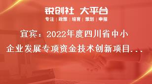 宜賓：2022年度四川省中小企業(yè)發(fā)展專項(xiàng)資金技術(shù)創(chuàng)新項(xiàng)目申報(bào)附件獎(jiǎng)補(bǔ)政策