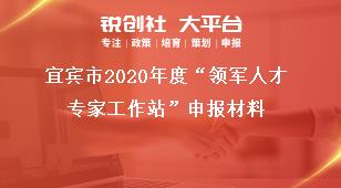 宜賓市2020年度“領(lǐng)軍人才專家工作站”申報(bào)材料獎(jiǎng)補(bǔ)政策
