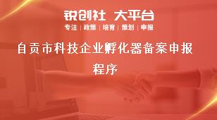 自貢市科技企業(yè)孵化器備案申報(bào)程序獎(jiǎng)補(bǔ)政策