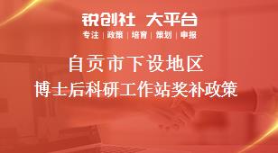 自貢市下設地區(qū)博士后科研工作站獎補政策