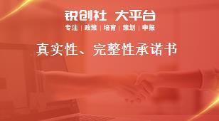 真實(shí)性、完整性承諾書獎(jiǎng)補(bǔ)政策